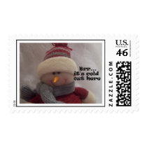 Brr...it's cold Snowman post stamps by bablondie31 Brr...it's cold Snowman post stamps