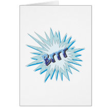 Brrr comic greeting cards
