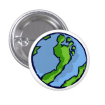 BRS Artsy Green Foot Globe Round buttons