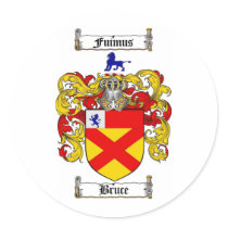 BRUCE FAMILY CREST -  BRUCE COAT OF ARMS stickers