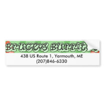 Bruce's Burritos bumper stickers