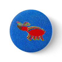 Brudolf the Brown Nose Reindeer Button by mannybell Brudolf the Brown Nose Reindeer Button