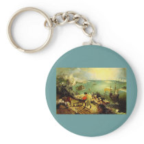 Bruegel's Landscape with the Fall of Icarus - 1558 Keychains