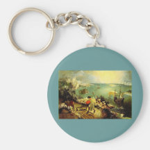 Bruegel's Landscape with the Fall of Icarus - 1558 Keychains