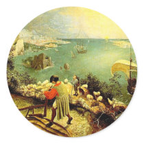 Bruegel's Landscape with the Fall of Icarus - 1558 Round Stickers