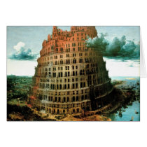 Bruegel's The "Little" Tower of Babel (circa 1563) cards by MasterpieceGallery Bruegel's The "Little" Tower of Babel (circa 1563) cards