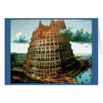 Bruegel's The "Little" Tower of Babel (circa 1563) cards by MasterpieceGallery Bruegel's The "Little" Tower of Babel (circa 1563) cards