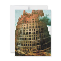 Bruegel's The "Little" Tower of Babel (circa 1563) invitations by MasterpieceGallery Bruegel's The "Little" Tower of Babel (circa 1563) invitations