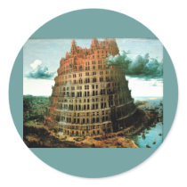 Bruegel's The "Little" Tower of Babel (circa 1563) stickers by MasterpieceGallery Bruegel's The "Little" Tower of Babel (circa 1563) stickers