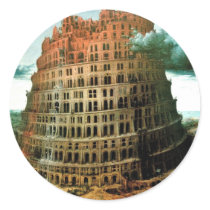 Bruegel's The "Little" Tower of Babel (circa 1563) stickers by MasterpieceGallery Bruegel's The "Little" Tower of Babel (circa 1563) stickers