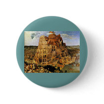 Bruegel's "The Tower of Babel" (circa 1563) buttons by MasterpieceGallery Bruegel's "The Tower of Babel" (circa 1563) buttons