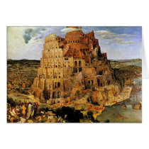 Bruegel's "The Tower of Babel" (circa 1563) cards by MasterpieceGallery Bruegel's "The Tower of Babel" (circa 1563) cards
