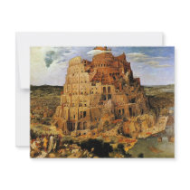 Bruegel's "The Tower of Babel" (circa 1563) invitations by MasterpieceGallery Bruegel's "The Tower of Babel" (circa 1563) invitations