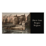Bruges - Ghent Gate, Belgium Custom Photo Card