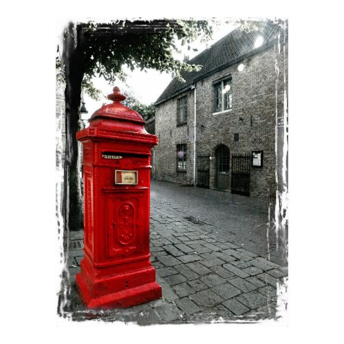 Bruges Post box print