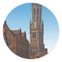 Brugge - The Belfry Round Sticker