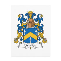 Brulley Family Crest postcards by coatsofarms Brulley Family Crest postcards
