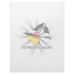 Brunei Darussalam Flag Map 2.0 Customized Letterhead