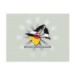 Brunei Darussalam Flag Map 2.0 Post Card