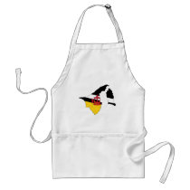Brunei Darussalam flag map aprons by FlagStore Brunei Darussalam flag map aprons
