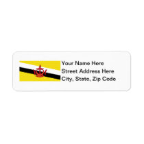 Brunei Flag Custom Return Address Labels