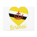 Brunei Flag Heart postcards by Vexillophile Brunei Flag Heart postcards