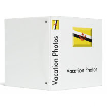 Brunei Flag Jewel 3 Ring Binders