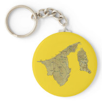 Brunei Map Keychain