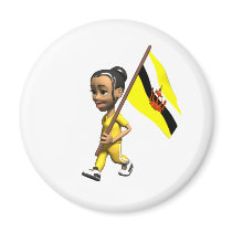Bruneian Girl magnets by worldtees Bruneian Girl magnets