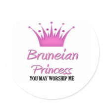 Bruneian Princess Round Stickers