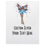 Brunette 3D Pixie - Purple &amp; Blue Personalized Flyer