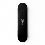 Brunette 3D Pixie - Purple & Blue Custom Skateboard
