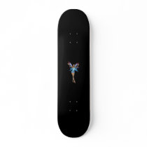 Brunette 3D Pixie - Purple & Blue Custom Skateboard