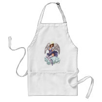 Brunette Angel Pinup with Heart Halo by Al Rio Aprons