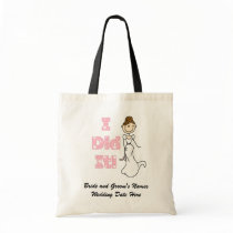 Brunette Bride Personalized Tote Bag by weddingsareus Brunette Bride Personalized Tote Bag
