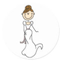 Brunette Bride Sticker