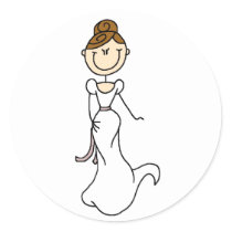 Brunette Bride Sticker