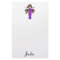 Brunette Dragonfly Fairy stationery