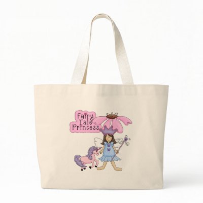 Brunette Fairy Tale Princess Tote Bags by girl_stuff