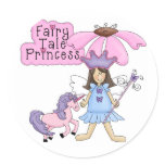 Brunette Fairy Tale Princess Sticker