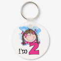 Brunette Girl I'm Two keychains by girl_stuff Brunette Girl I'm Two keychains