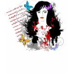 brunette girl t-shirt
