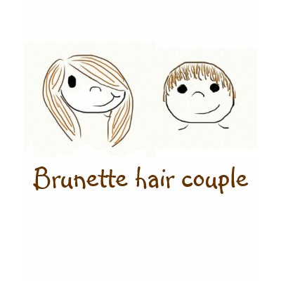 Brunette hair couple - Girlfriend Tee Shirts by JoJy45