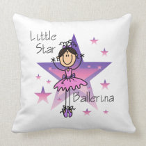 Brunette Little Star Ballerina Pillow pillows
