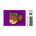 Brunette Manga Girl postage by stampstore Brunette Manga Girl postage