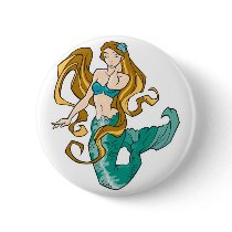 brunette mermaid buttons