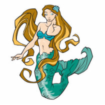 brunette mermaid photo sculptures