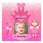 Brunette Party With The Princess Birthday Invites