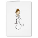 Brunette Stick Bride Card by stick_figures Brunette Stick Bride Card