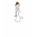 Brunette Stick Figure Bride Shirt by stick_figures Brunette Stick Figure Bride Shirt